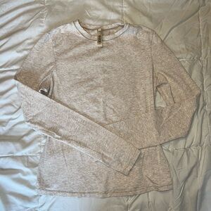 ❗️SOLD❗️Cotton Jersey Long Sleeve T-Shirt Heather Oatmeal